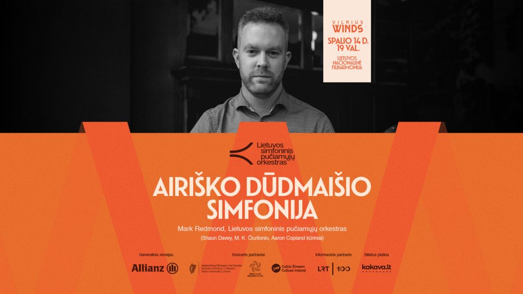 AIRIŠKO DŪDMAIŠIO SIMFONIJA: Mark Redmond, Lietuvos simfoninis pučiamųjų orkestras | VILNIUS WINDS